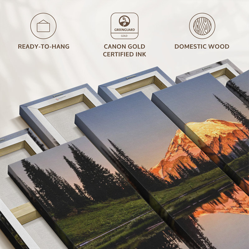 «Mount Rainier Sunset Hues Wall Art», H 22 po x l 36 po x P 1,00 po