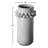 11" Gray Abstract Cylinder Ceramic Table Vase-767038346
