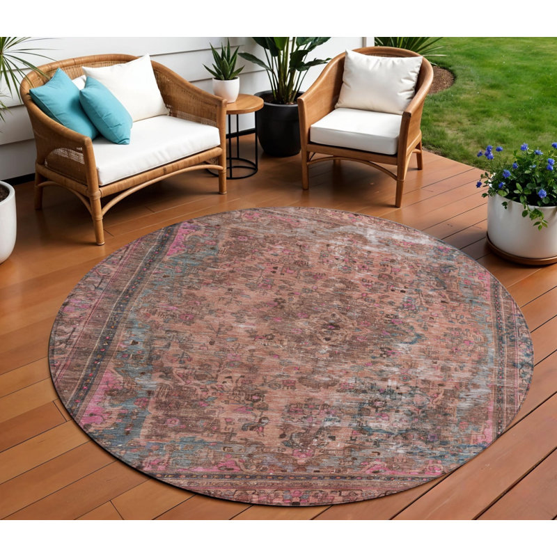 Tapis rond lavable intérieur 8 pi