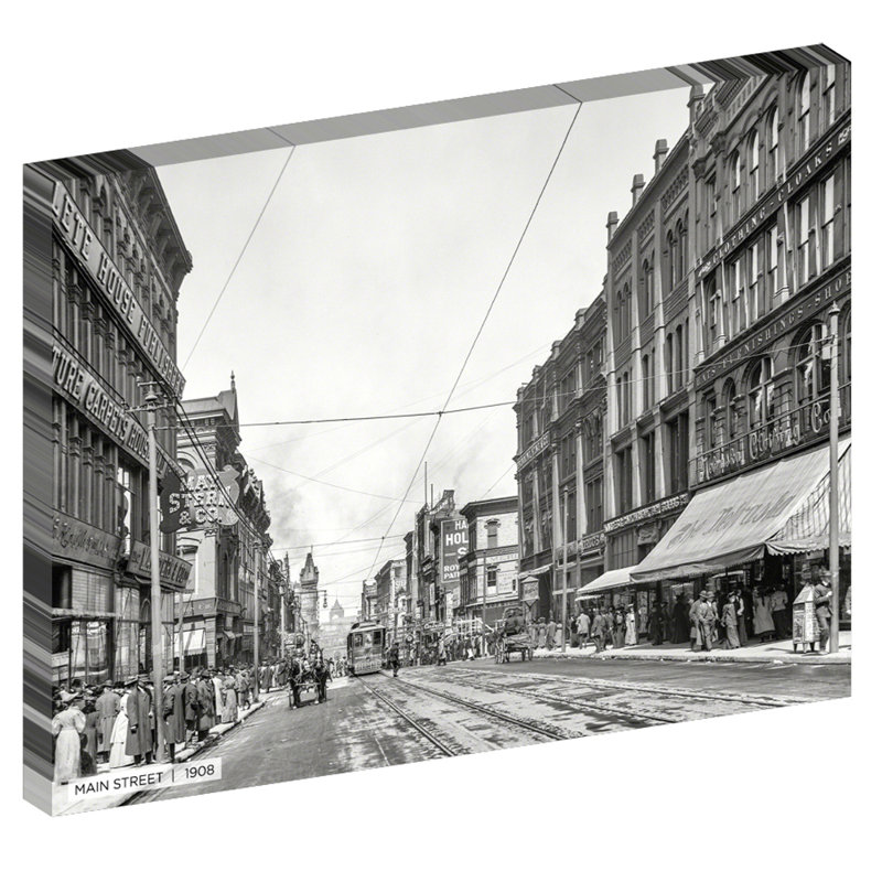 Main Street, Kansas City historique - Toile tendue, H 30 po x l 40 po x 1,5 po