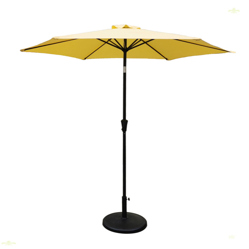 Parasol d'extérieur en aluminium 8,8 pieds, Jaune