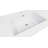 MEBO 72'' White Reinforced Acrylic Rectangular Bathroom Sink with Faucet and Overflow