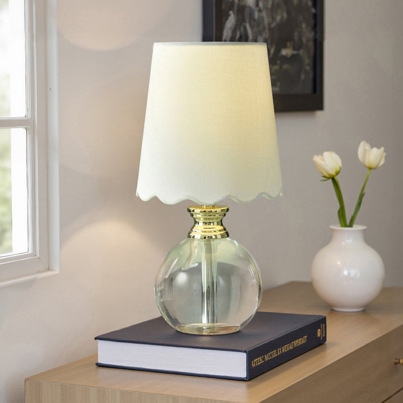 Tamara Day for Stylecraft Beatrice Pure Crystal Glass Table Lamp, Off-White
