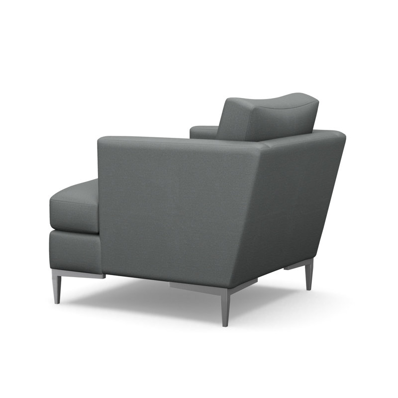 Fauteuil d'appoint Aiden, Linden Delft, Acier inoxydable poli
