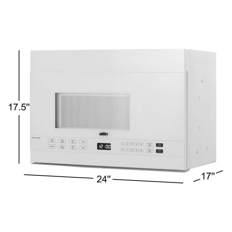 Summit Appliance 1.4 Cubic Feet 1000 Watt Over The Range Microwave, White
