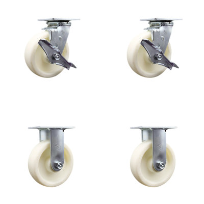 4 Piece Steel Nylon Caster Set