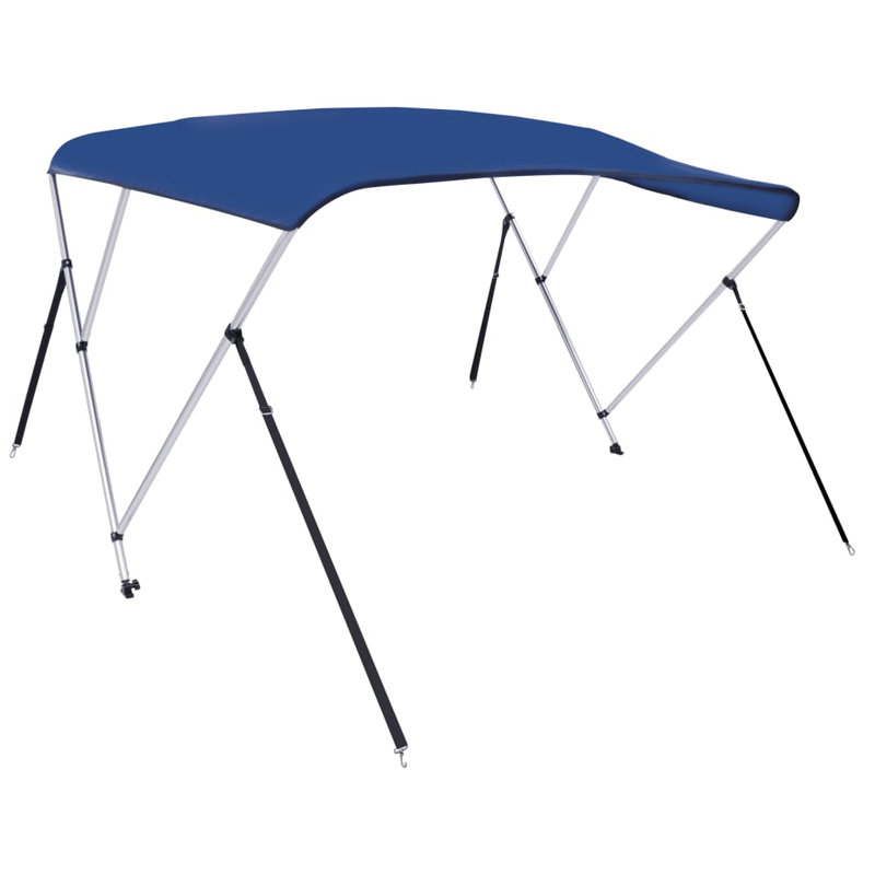 Bimini Top Canvas Cover Canopy with Aluminum Frame Bimini Top for Boat, 53.9" H x 72" W x 70.9" D, Blue