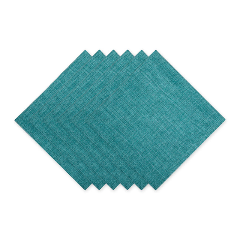 Cotton Blend Solid Colour Square Napkin, Teal