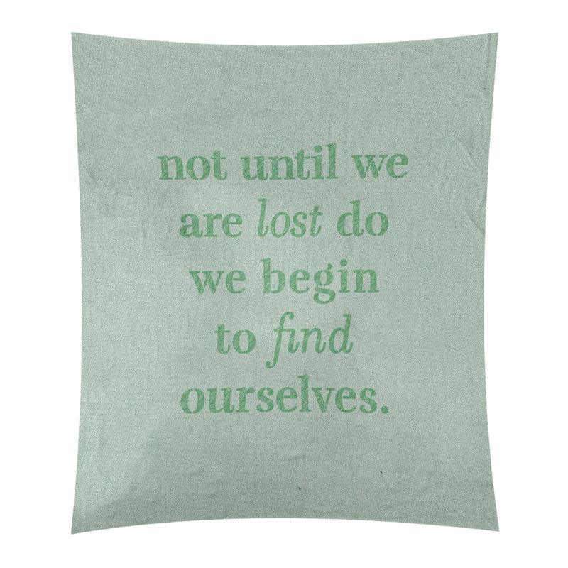 Tapisserie en polyester à la recherche de quote, H 80 po x l 68 po, Vert