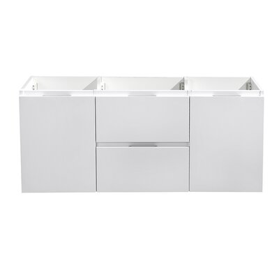 Formosa Fresca 48"" Wall Mounted Double Sink Bathroom Vanity Base Only -  FCB8348WH-D