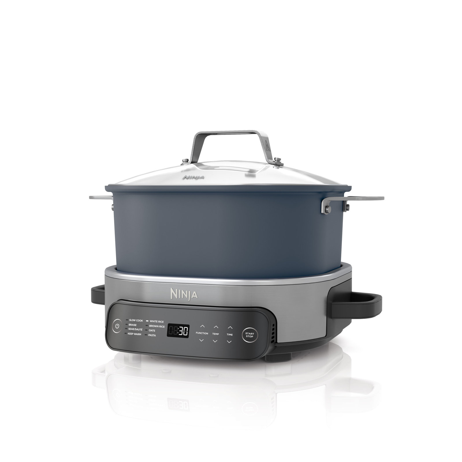 Ninja MC1101 Foodi Everyday Possible Cooker Pro, 8-in-1 Versatility, One-Pot Faster Cooking Replaces 10 Tools, Family-Sized Capacity with Adjustable Temp Control, 6.5 quarts, Midnight Blue