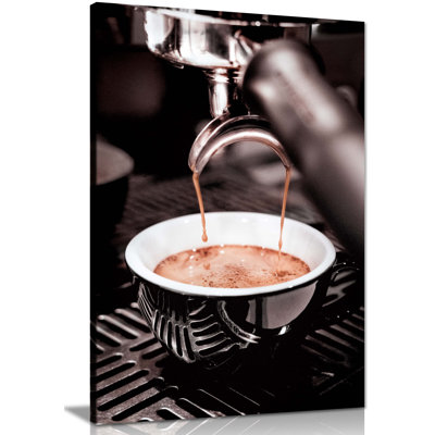 The Art Of Making Espresso Coffee - Wrapped Canvas Print
