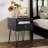 Kempst 23.7"Tall 1 - Drawer Iron Nightstand-519697954