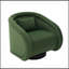 Fauteuil d'appoint pivotant avec assise rembourrée-131260953