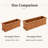 2-Piece Cedar Wood Outdoor Planter Box Set with Drainage, 40-Inch and 48-Inch Rectangular, Brown