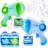 2Packs Bubble Guns with 4 Bottles Solution