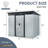 8Ft X 6Ft Outdoor Metal Storage With Lockable Sliding Doors And Transparent Plate For Garden, Lawn-121497817