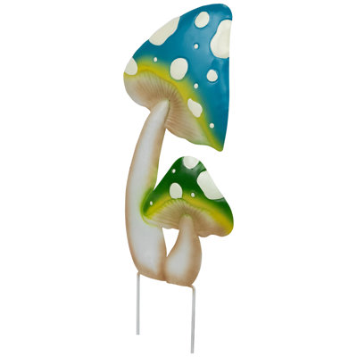 Statue de jardin double champignon