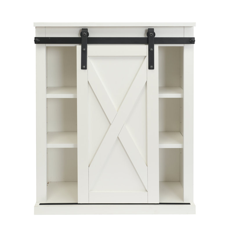 Armoire de salle de bain Nater, Blanc