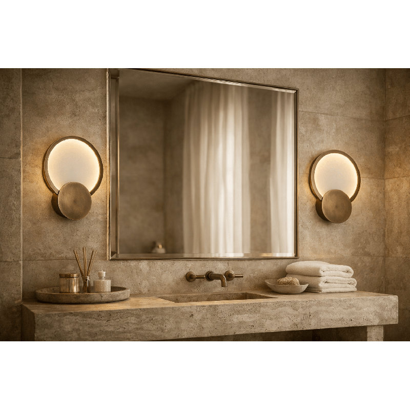 Lyra Disc 8" Glass LED Wall Sconce