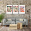 3 Piece No Frame Print on Canvas