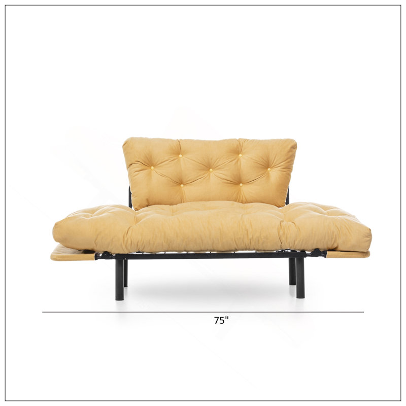 Causeuse à accoudoirs ajustable et moderne Nitta, Yellow