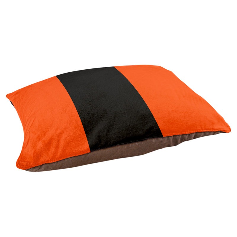 Coussin Designer, Orange / Noir, Grand (L 40 po x l 50 po)