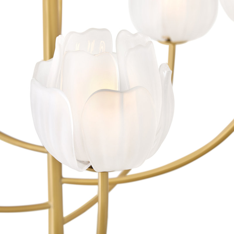 Fantine 6 - Light Chandelier, White