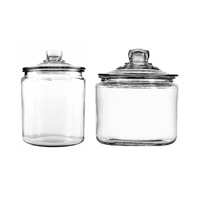 Anchor Hocking; 2 Piece; 3 Quart, Half Gallon Heritage Hill Jar Set