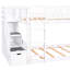 Lit simple superposé blanc avec caractéristiques et tiroirs avec rangement Twintwin - Quality's-2031449008