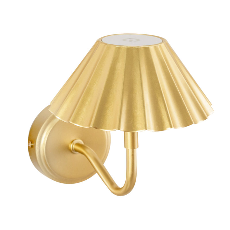 Bethenia Plastic LED Flush Mounted Sconce, Gold