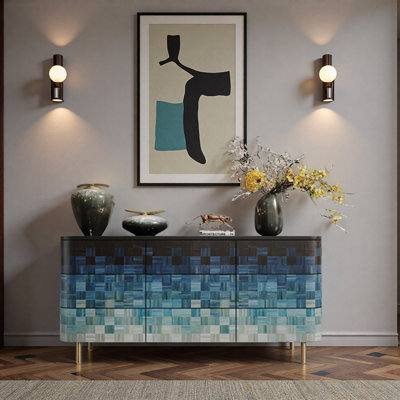 Light Luxury Sea Blue Dining Sideboard