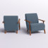 Ensemble de 2 fauteuils rembourrés Andablo