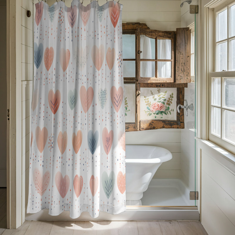 Cupid Patterns - Rideau de douche Premium, H 74 po x l 71 po
