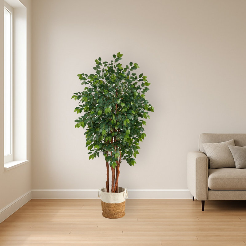 Sakaki Artificial Tree with Jute and Cotton Planter
