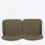 Causeuse d'extérieur en PP, structure blanche avec coussin vert-1275173290