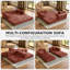 Canapé-lit convertible sans os de 78,8 po avec coussins en mousse à double fermeté et velours résistant aux égratignures, sans assemblage, rouge orange-1960252050-2066245283