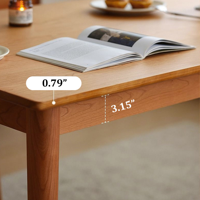 Rectangular Solid Oak Extendable Dining Table, 29.53" H x 55.12" W x 31.5" D