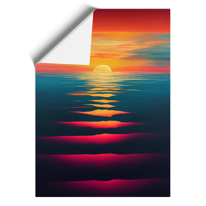 Timeless Ocean Sunset - Wall Art, 29.7cm H x 21cm W, Paper, No Matte