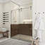 56"-60"W X 70"H  Frameless Sliding Shower Door With Tempered Glass In Brushed Nickel
