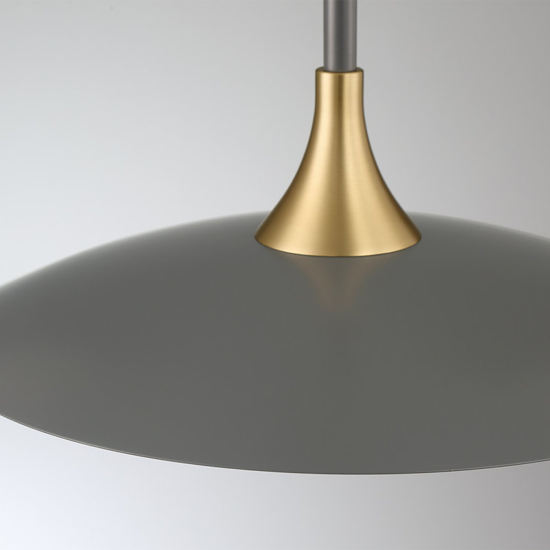 Luminaire suspendu 1 lumière Welsh, Gris / noir