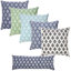 Ensemble de housse de coussin en coton damassé noir / blanc