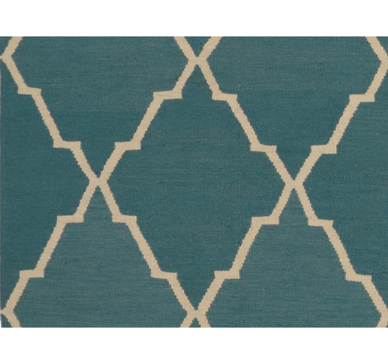 Geometric Area Rug in Blue