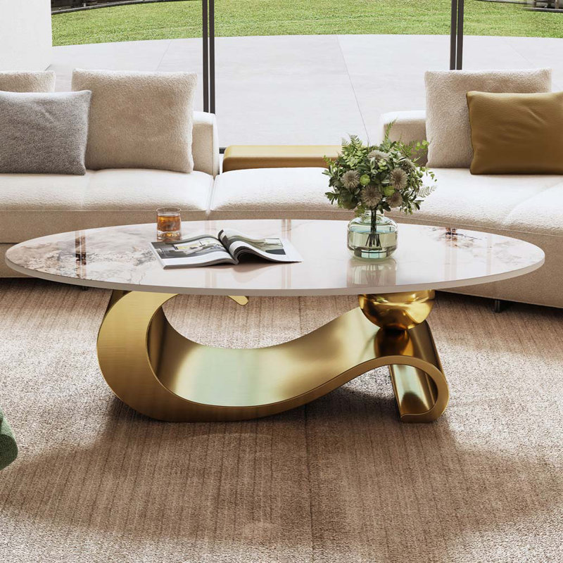 Table basse 49,2 po, Doré
