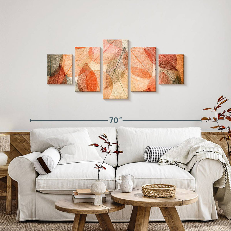 Feuilles d'automne, H 24 po x l 55 po