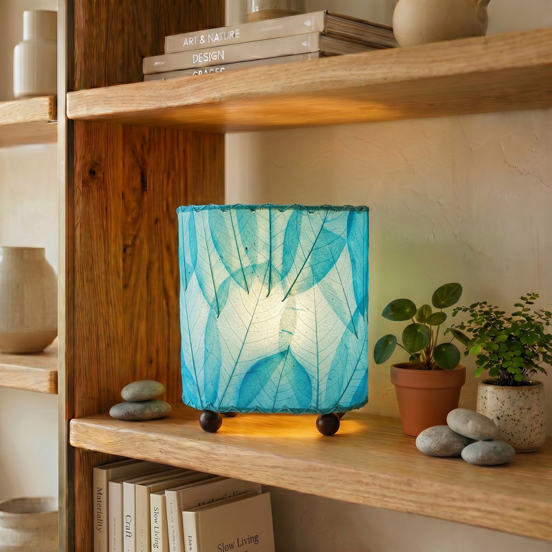 Lampe de table noire 9 po Gertie, Bleu mer
