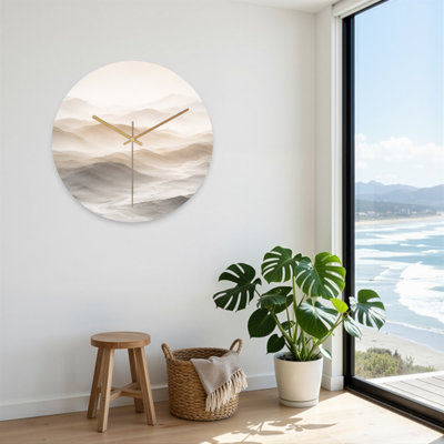 Horloge murale abstraite en verre