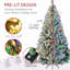 Arbre de Noël artificiel 7,5 pi pré-éclairé, décor des Fêtes, 1149 branches floquées par la neige, 550 lumières DEL blanc chaud / coloré, base en acier-650635627