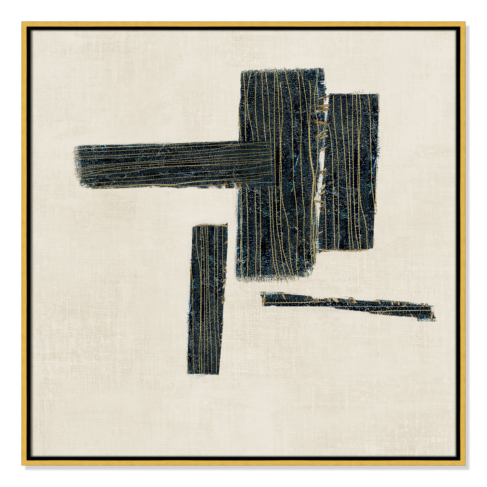 Stiched II Print by , 31.5" H x 31.5" W, Gold