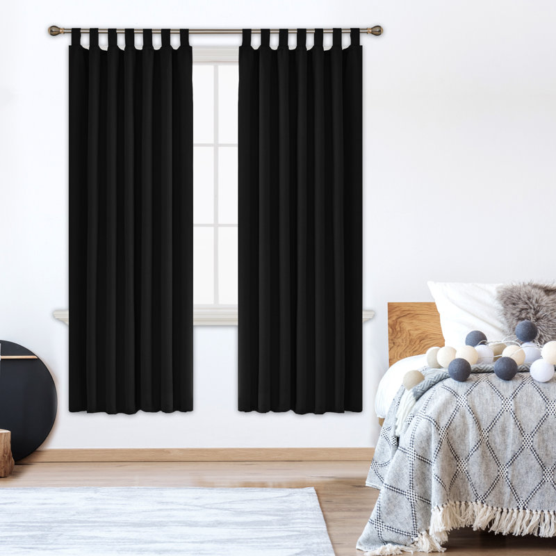Blackout Curtain Pair, Red, 132 W x 214 D cm